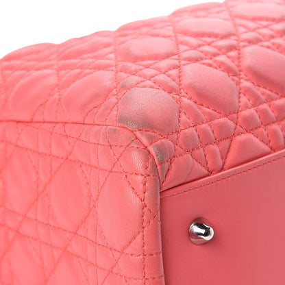 Christian Dior Lambskin Cannage Large Dior Soft Shopping Tote Coral 15 of 18