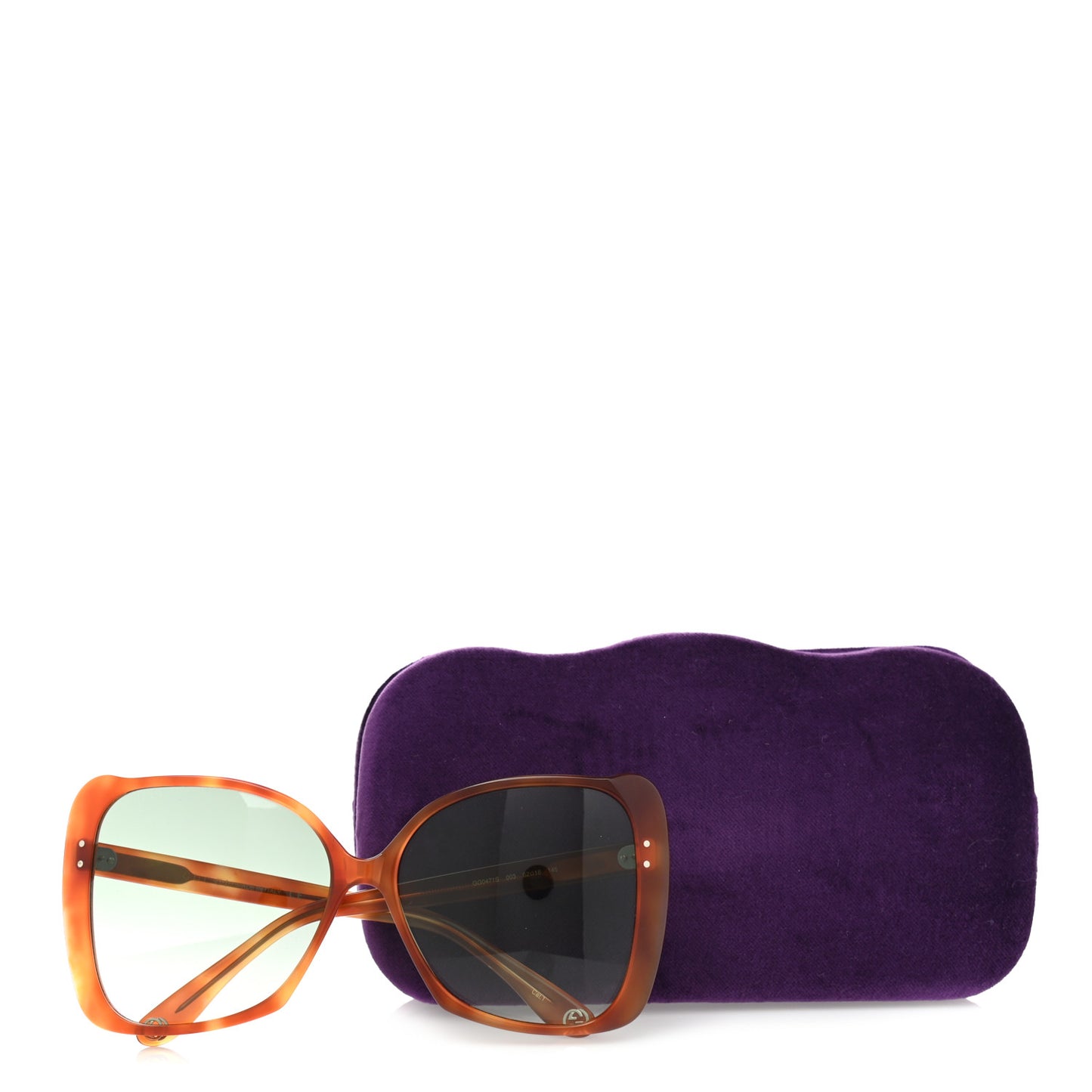 Acetate Oversize Square Frame GG0471S Sunglasses Havana Green