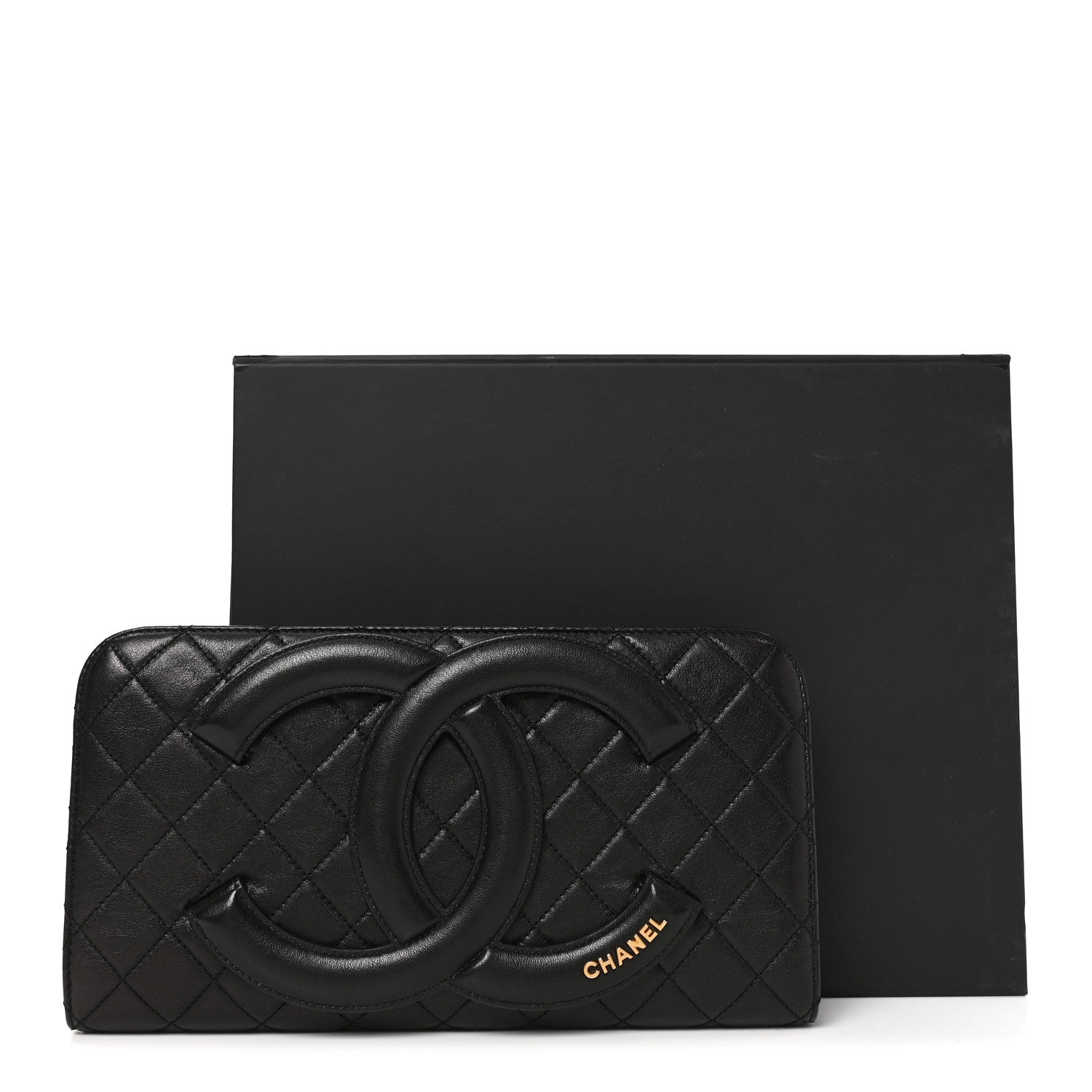 Chanel Lambskin Quilted Coco Midnight Clutch Black 10 of 10
