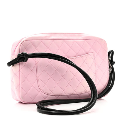 Chanel Calfskin Quilted Cambon Camera Case Pink Black 3 of 11