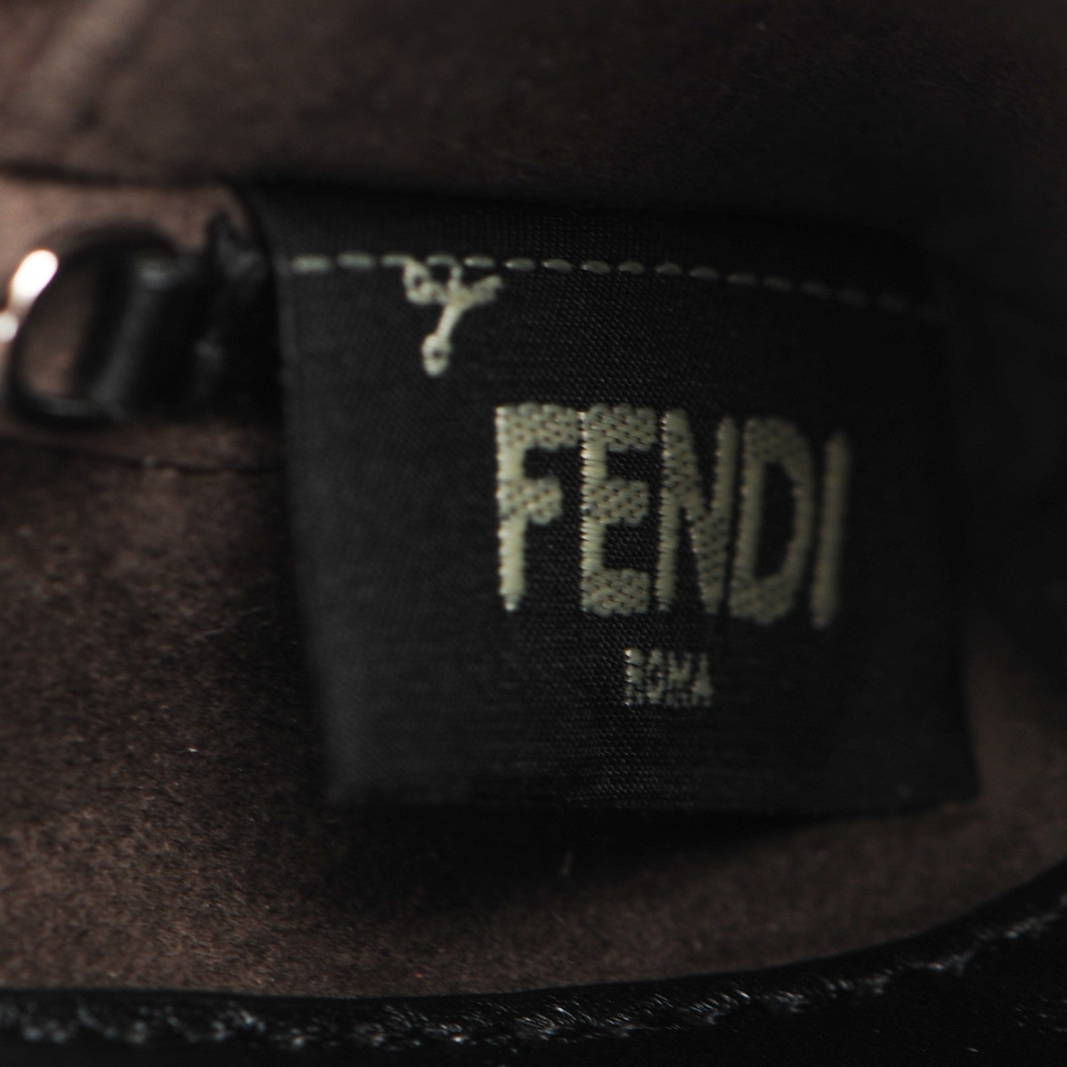 Fendi Nappa Rabbit Fox Fur Micro Buggie Baguette Black 6 of 9