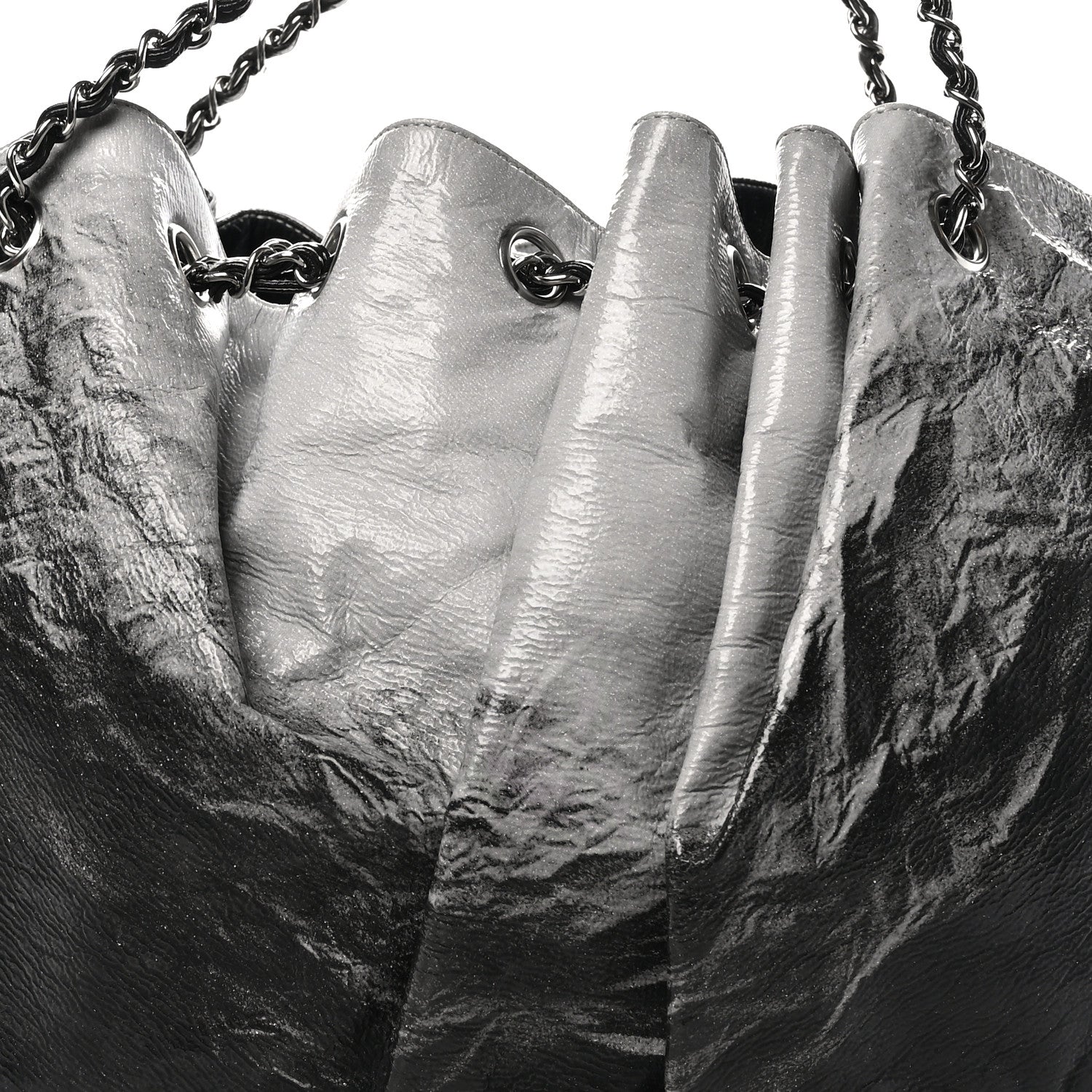 Chanel Vinyl Quilted Melrose Degrade Tote Black 8 of 10