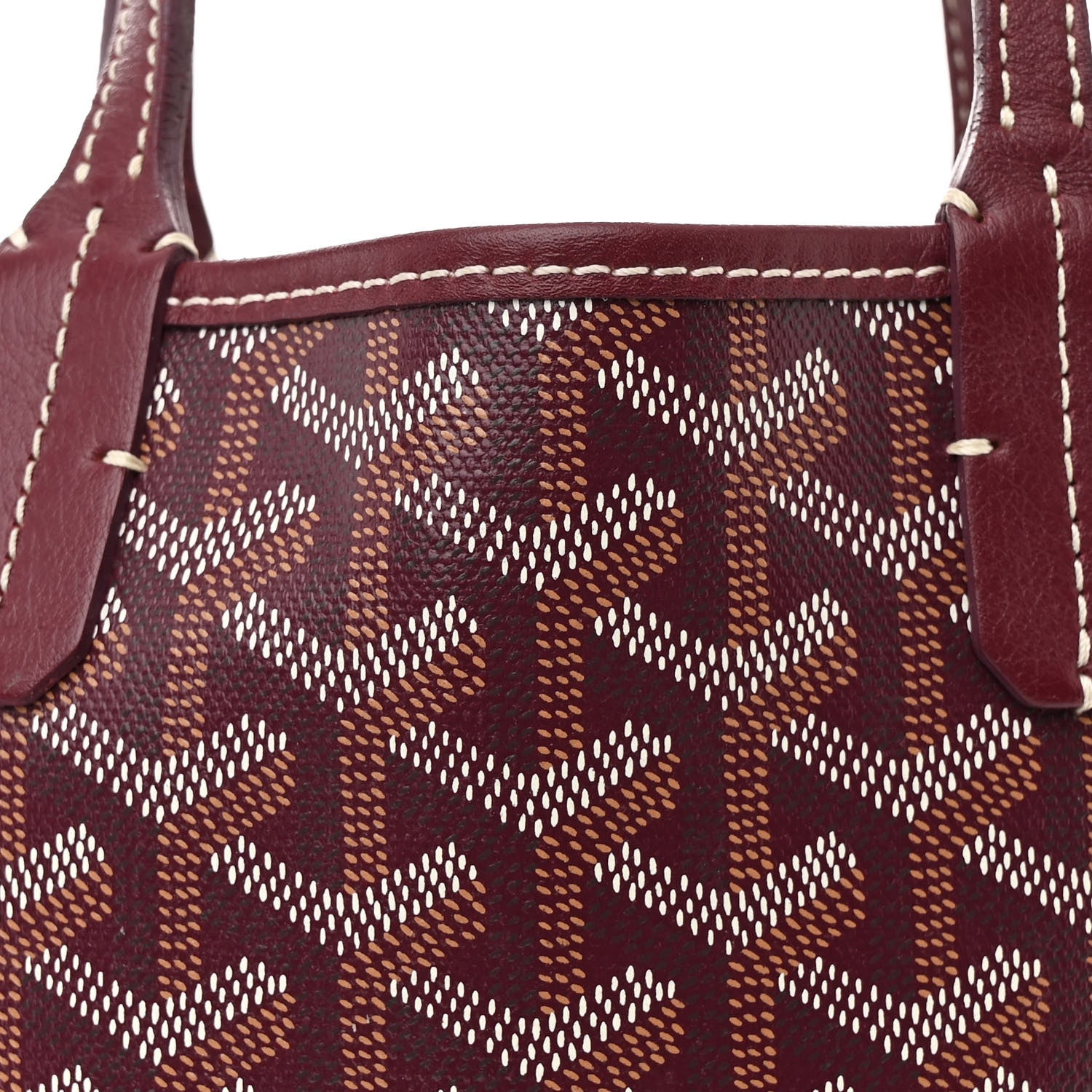 Goyard Goyardine Poitiers Tote Burgundy 8 of 10