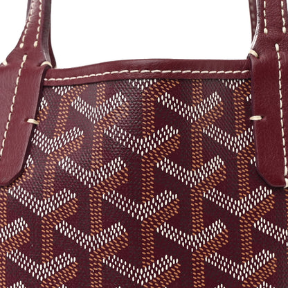 Goyard Goyardine Poitiers Tote Burgundy 8 of 10