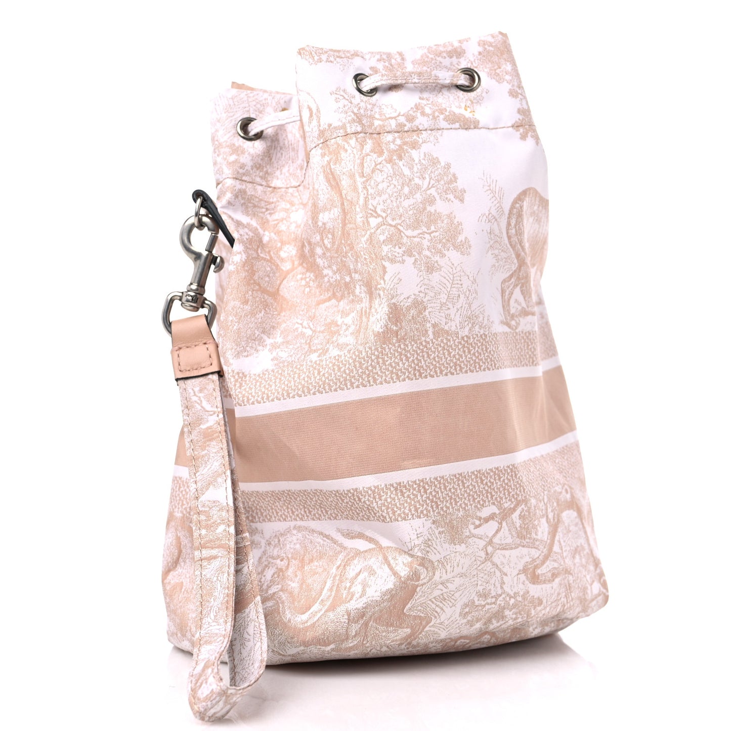 Technical Fabric Embroidered Toile De Jouy Sauvage DiorTravel Pouch Rose