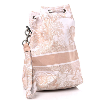 Christian Dior Technical Fabric Embroidered Toile De Jouy Sauvage DiorTravel Pouch Rose 3 of 9