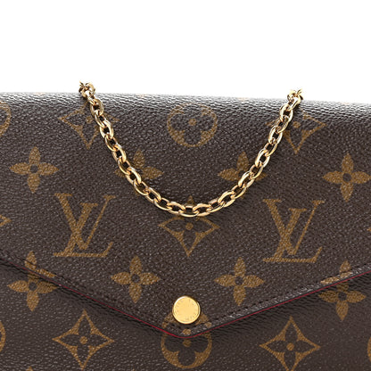 Louis Vuitton Monogram Pochette Felicie Chain Wallet Fuchsia 10 of 12