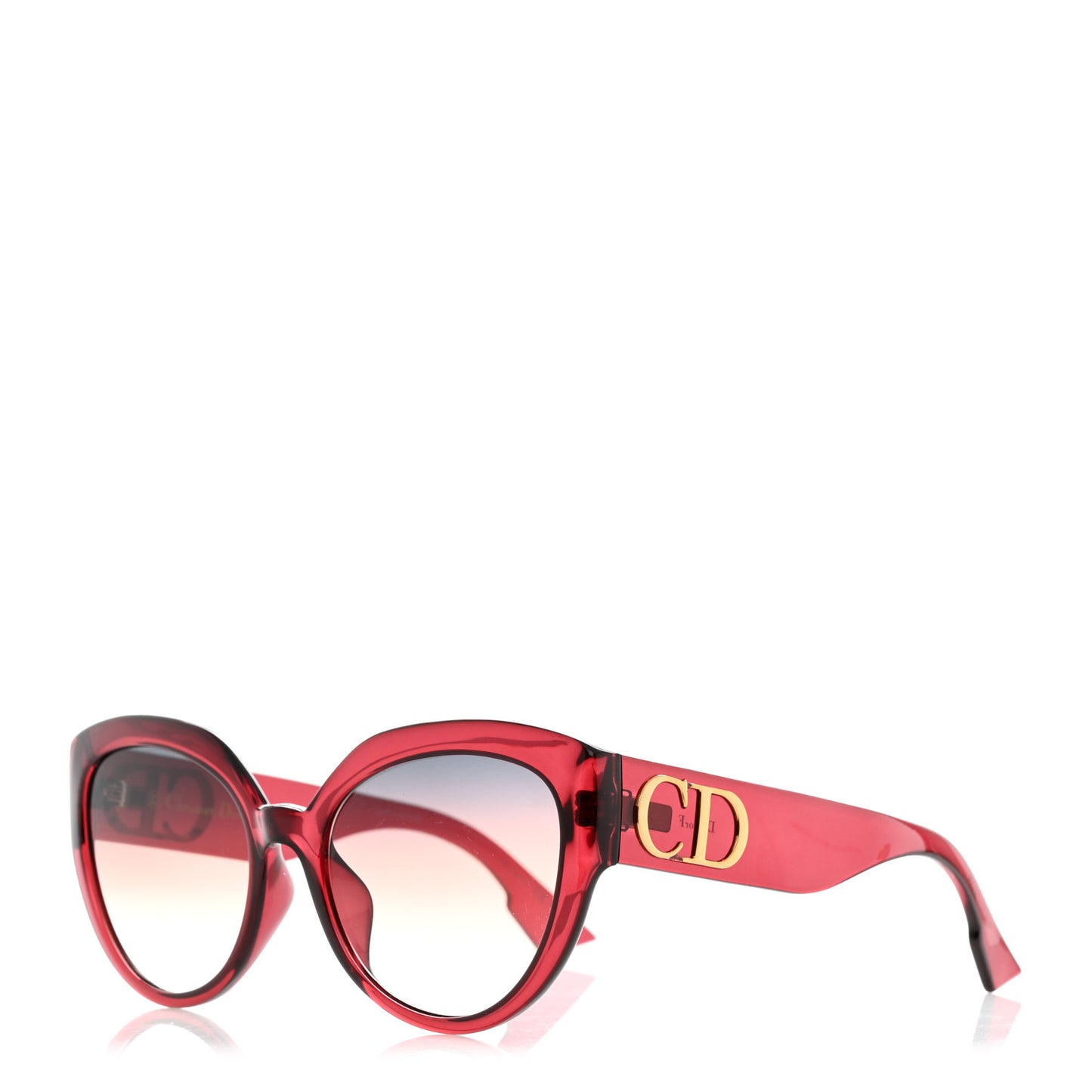 Acetate DDiorF Cat Eye Sunglasses Burgundy