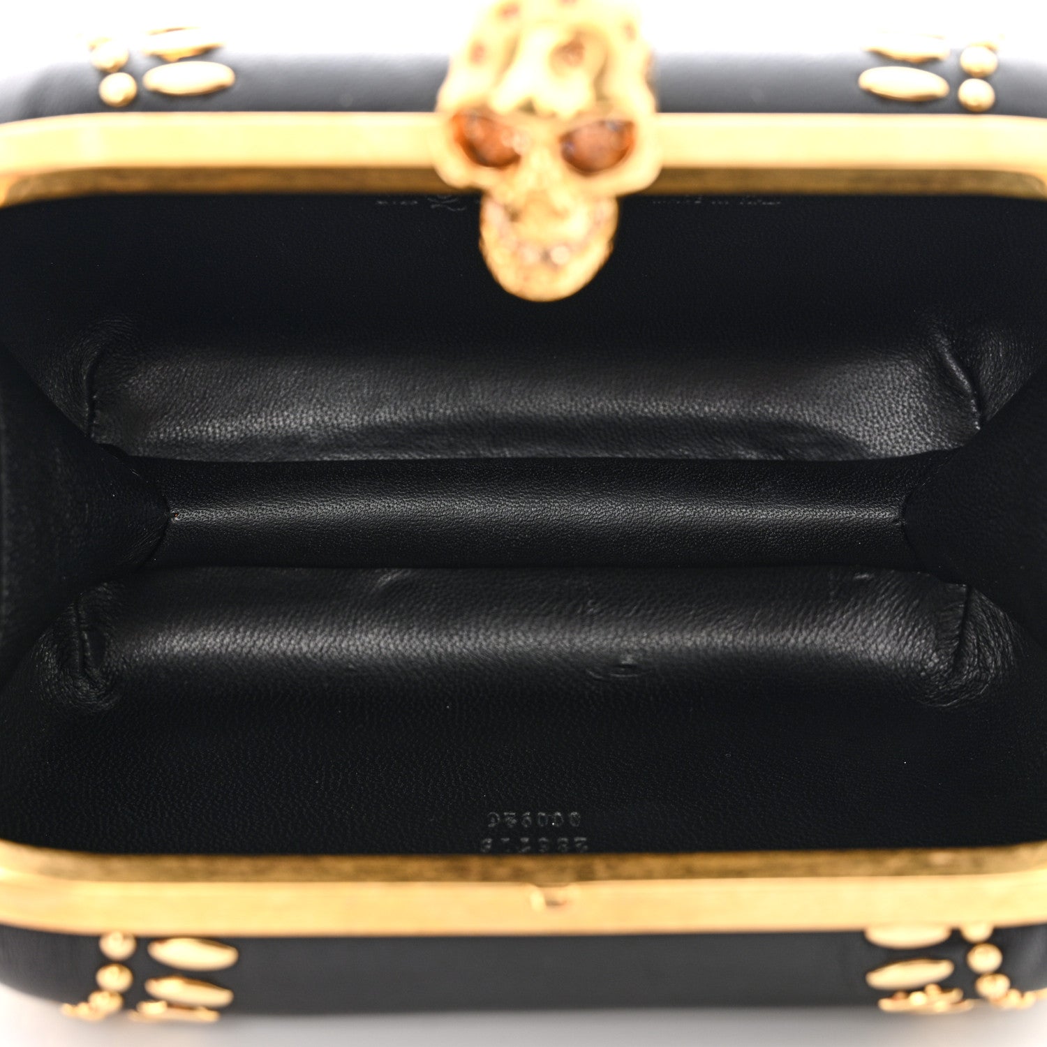 Alexander McQueen Nappa Studded Skull Box Clutch Black 5 of 13