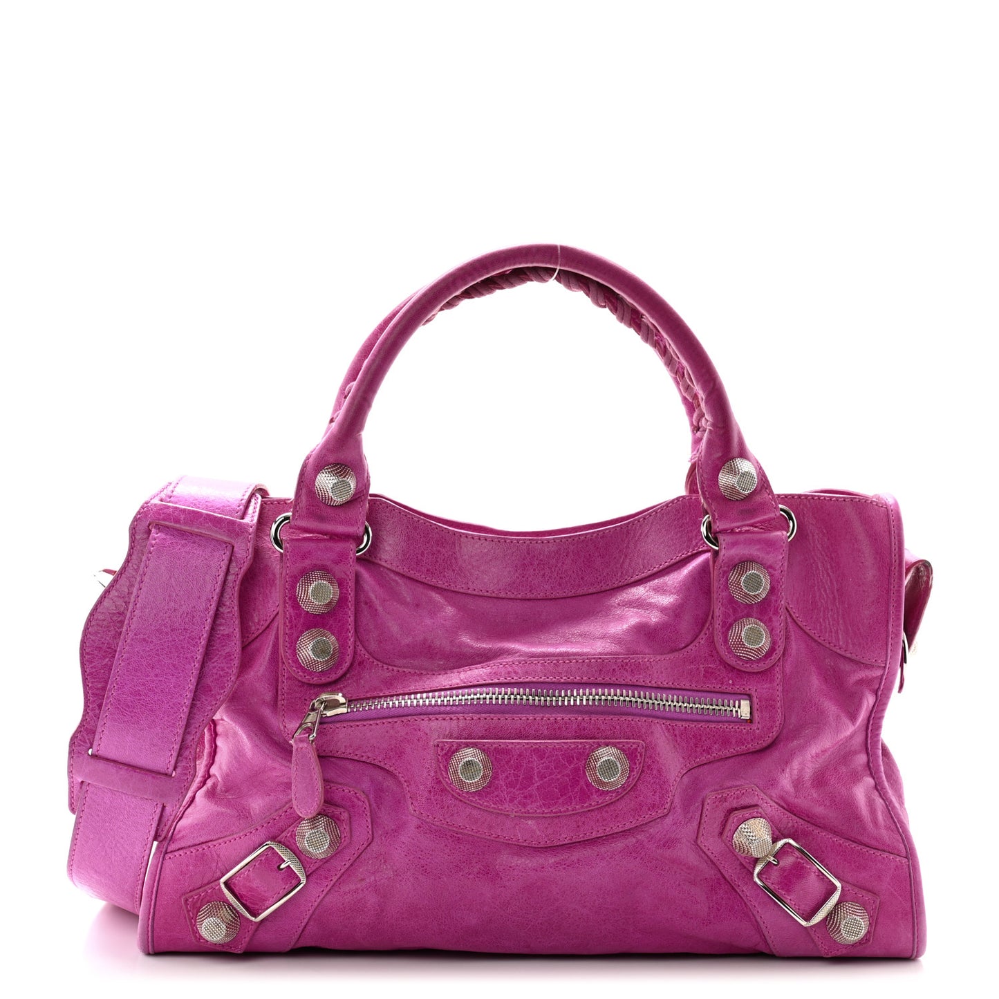 Agneau Giant 21 Silver Hardware City Cyclamen Fucsia