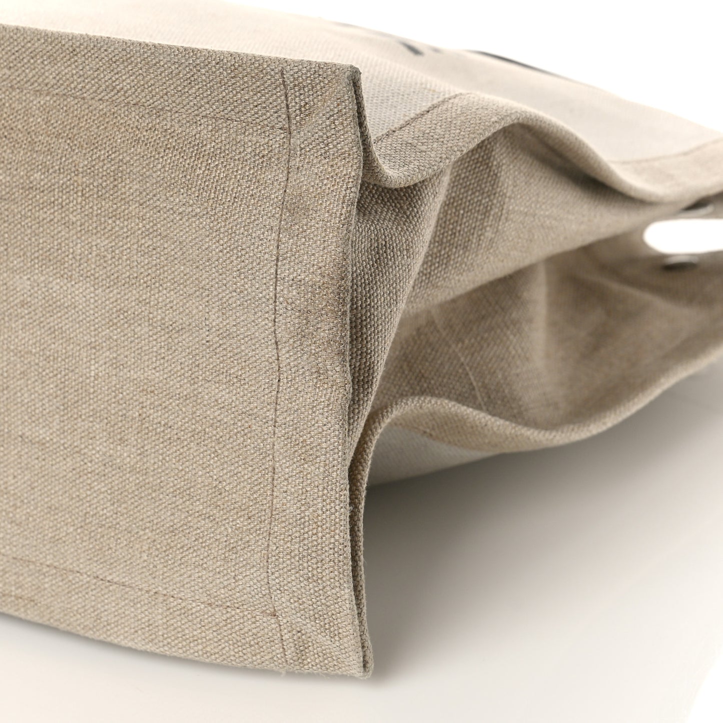 Linen Calfskin Rive Gauche Tote Optic White