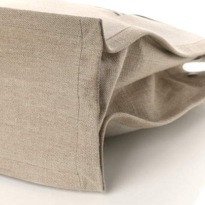 Saint Laurent Linen Calfskin Rive Gauche Tote Optic White 8 of 8