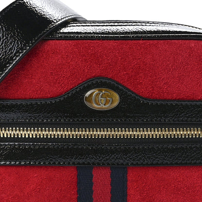 Gucci Suede Small Ophidia Belt Bag Hibiscus Red 8 of 11