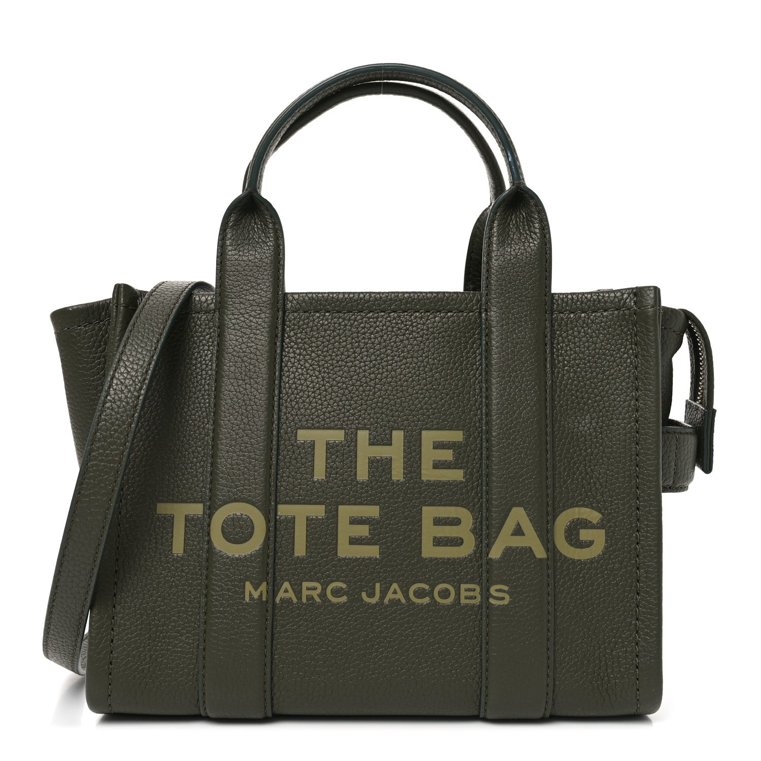 Marc Jacobs Grained Calfskin Small The Tote Bag Forest 1 of 10
