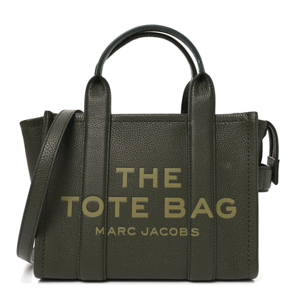 Marc Jacobs Grained Calfskin Small The Tote Bag Forest 1 of 10