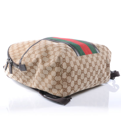 Gucci GG Monogram Web Medium Classic Backpack Brown 4 of 7