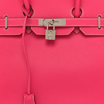 Hermes Epsom Candy Birkin 35 Rose Tyrien 8 of 12
