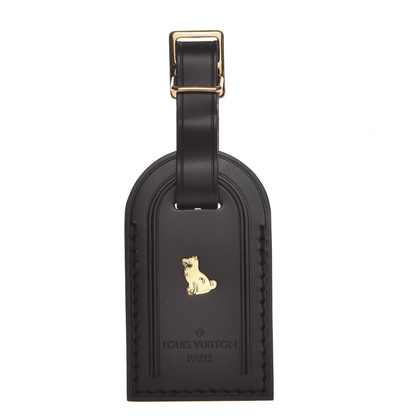Calfskin Luggage Tag Ebene