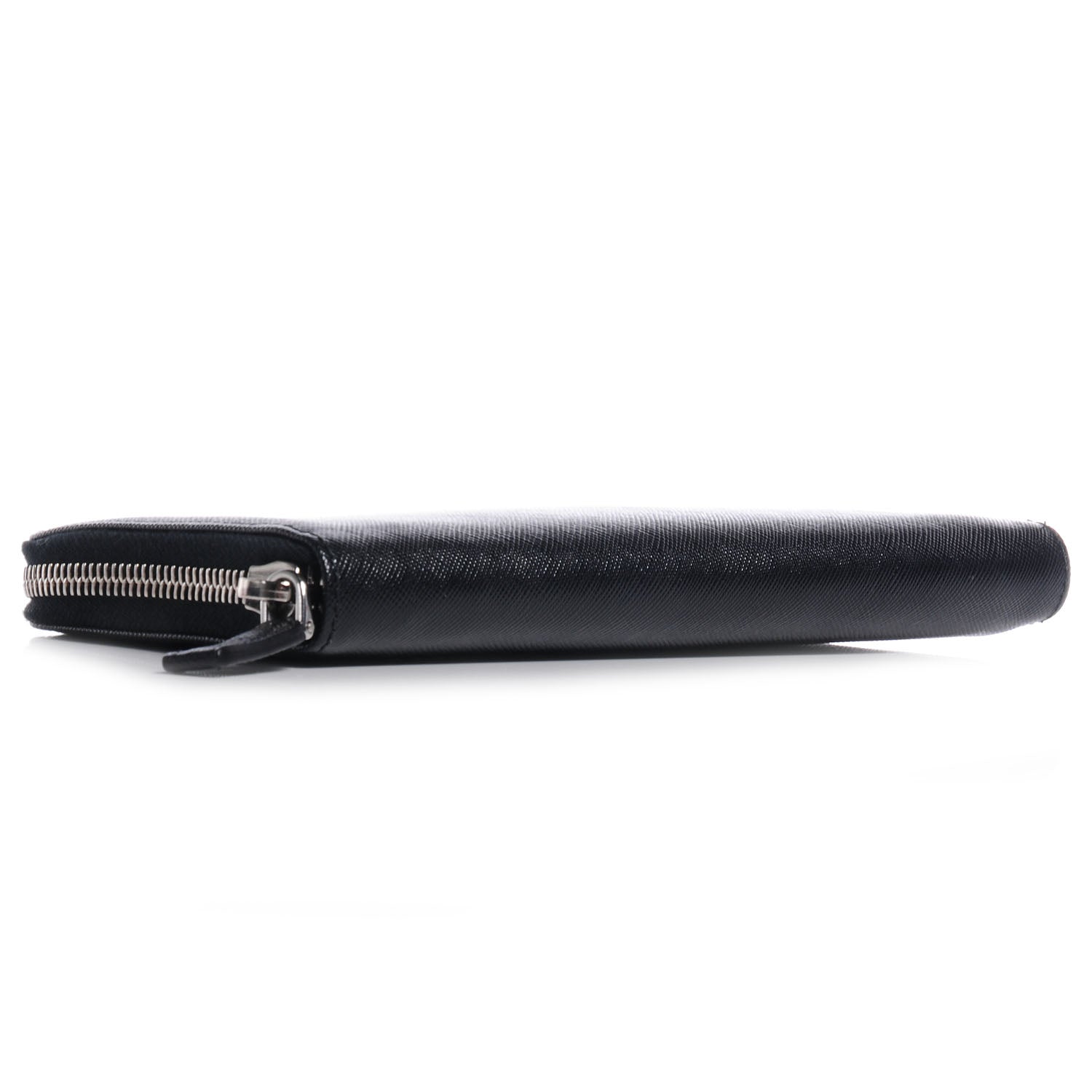 Prada Saffiano Zip Around Document Wallet Nero Black 4 of 10