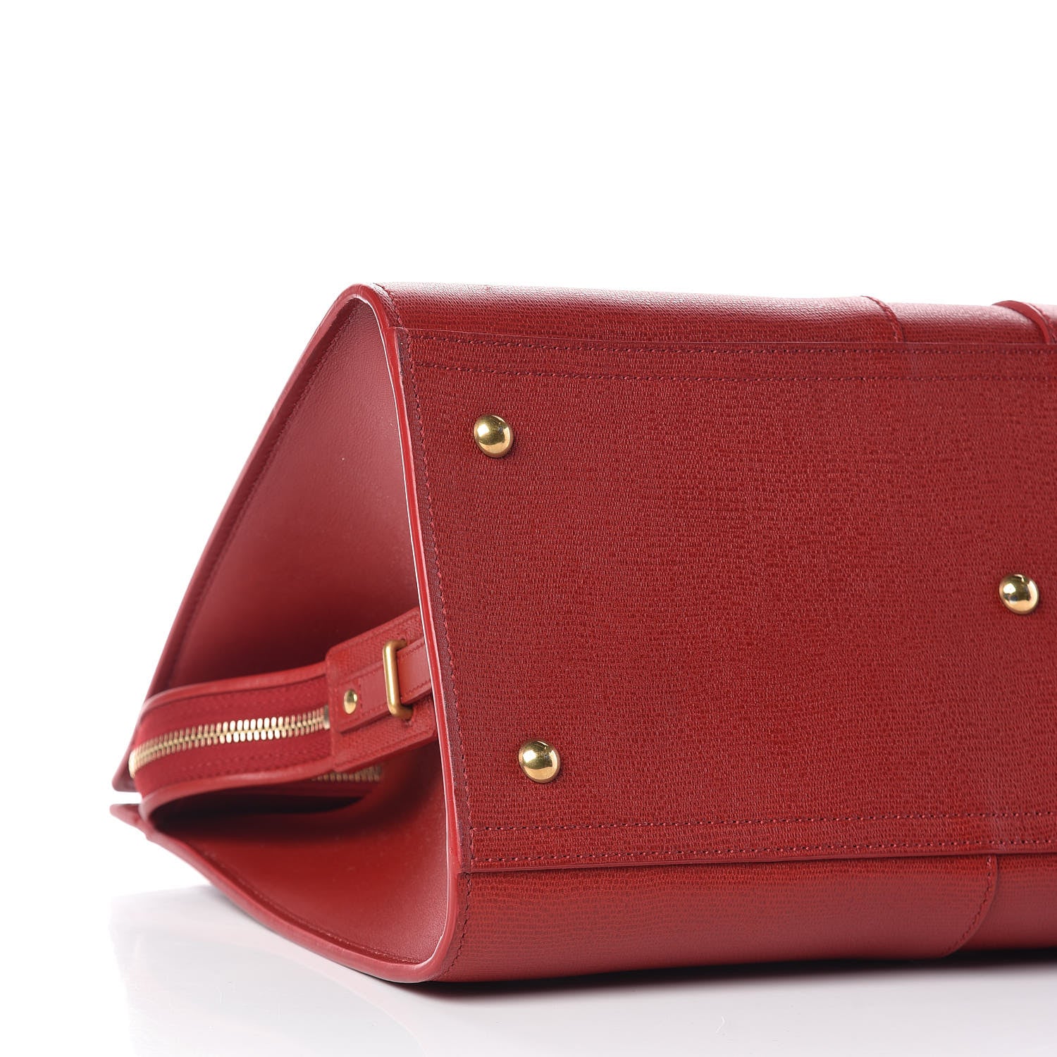 Saint Laurent Textured Calfskin Medium Cabas ChYc Red 8 of 10