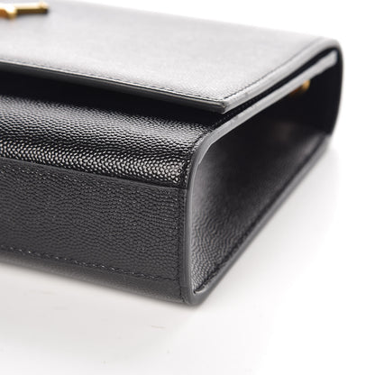 Saint Laurent Grain De Poudre Medium Classic Monogram Kate Satchel Black 9 of 10