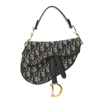 Christian Dior Oblique Mini Saddle Bag Green 1 of 8