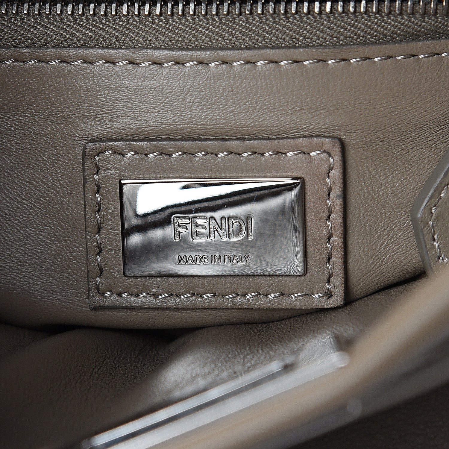 Fendi Nappa Mini Peekaboo Iconic Satchel Tortora 6 of 8
