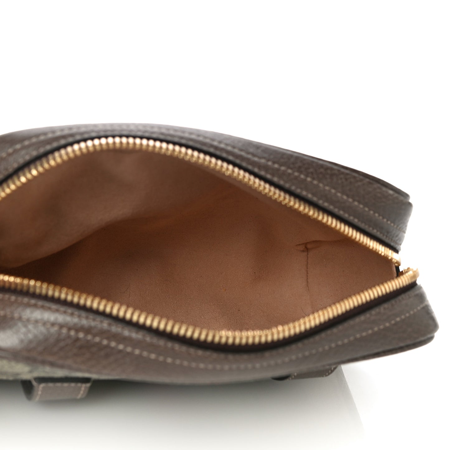 GG Supreme Monogram Web Small Ophidia Belt Bag 85 34 Dark Brown