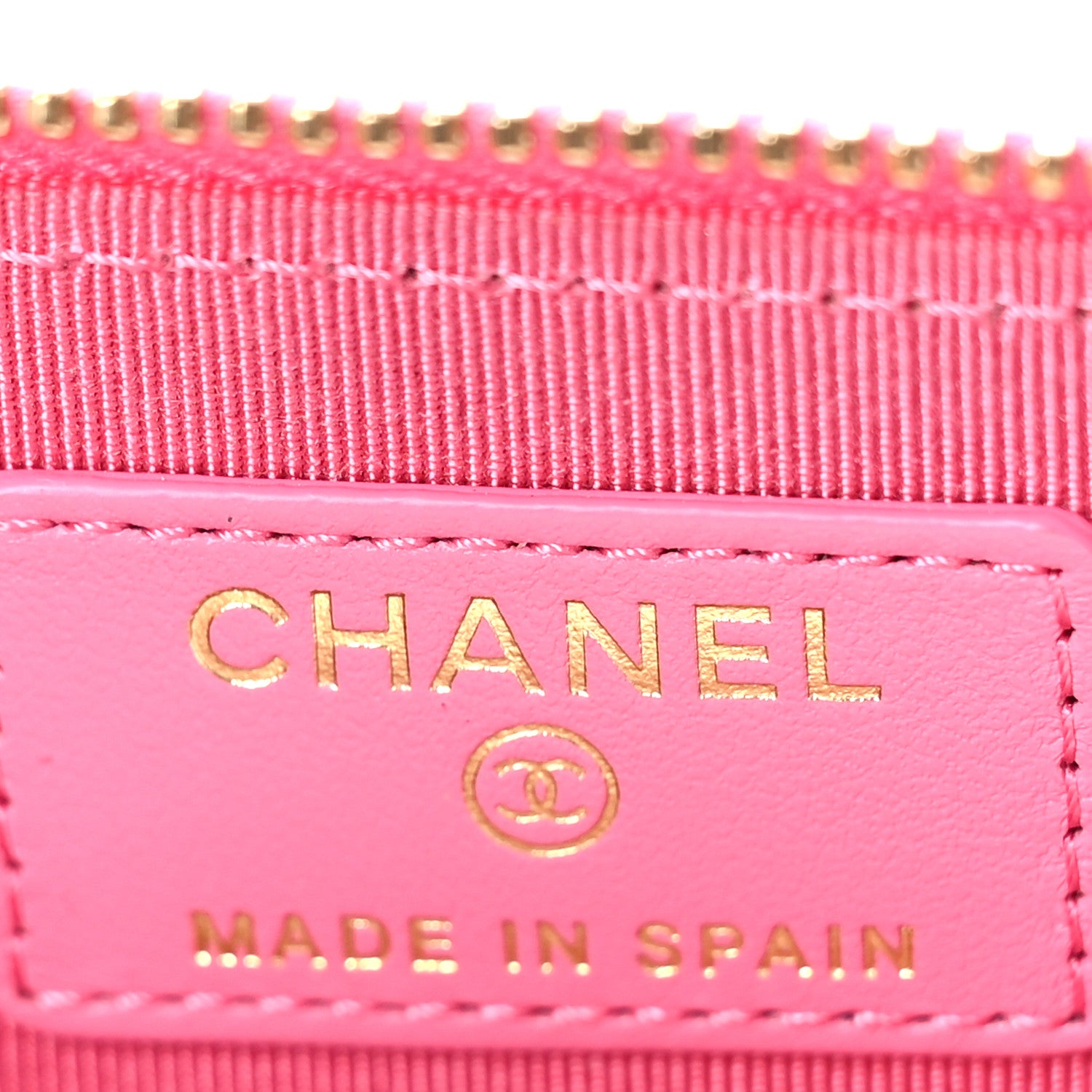Chanel Caviar Quilted Zip Coin Purse Pink 6 of 10