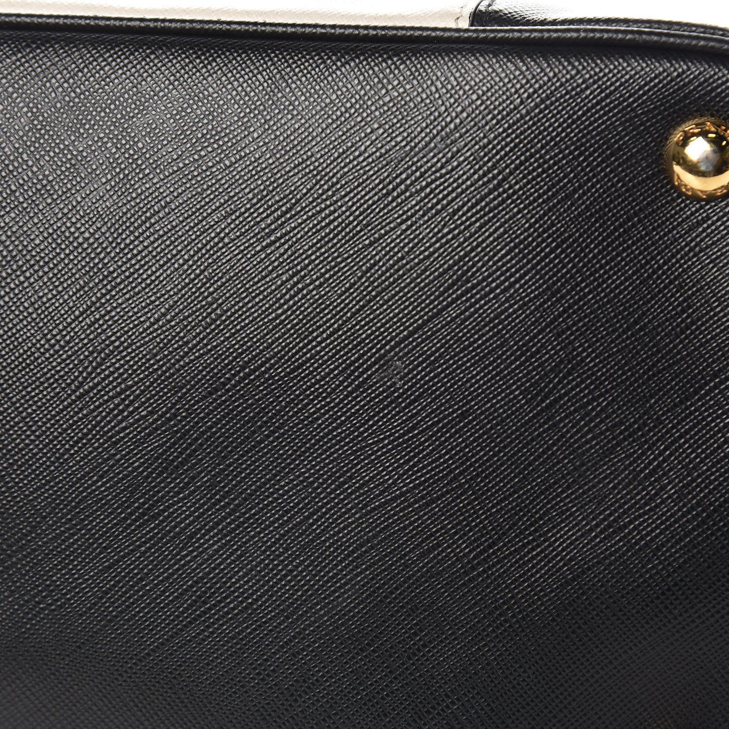 Saffiano Lux Colorblock Medium Galleria Double Zip Tote Black Talco