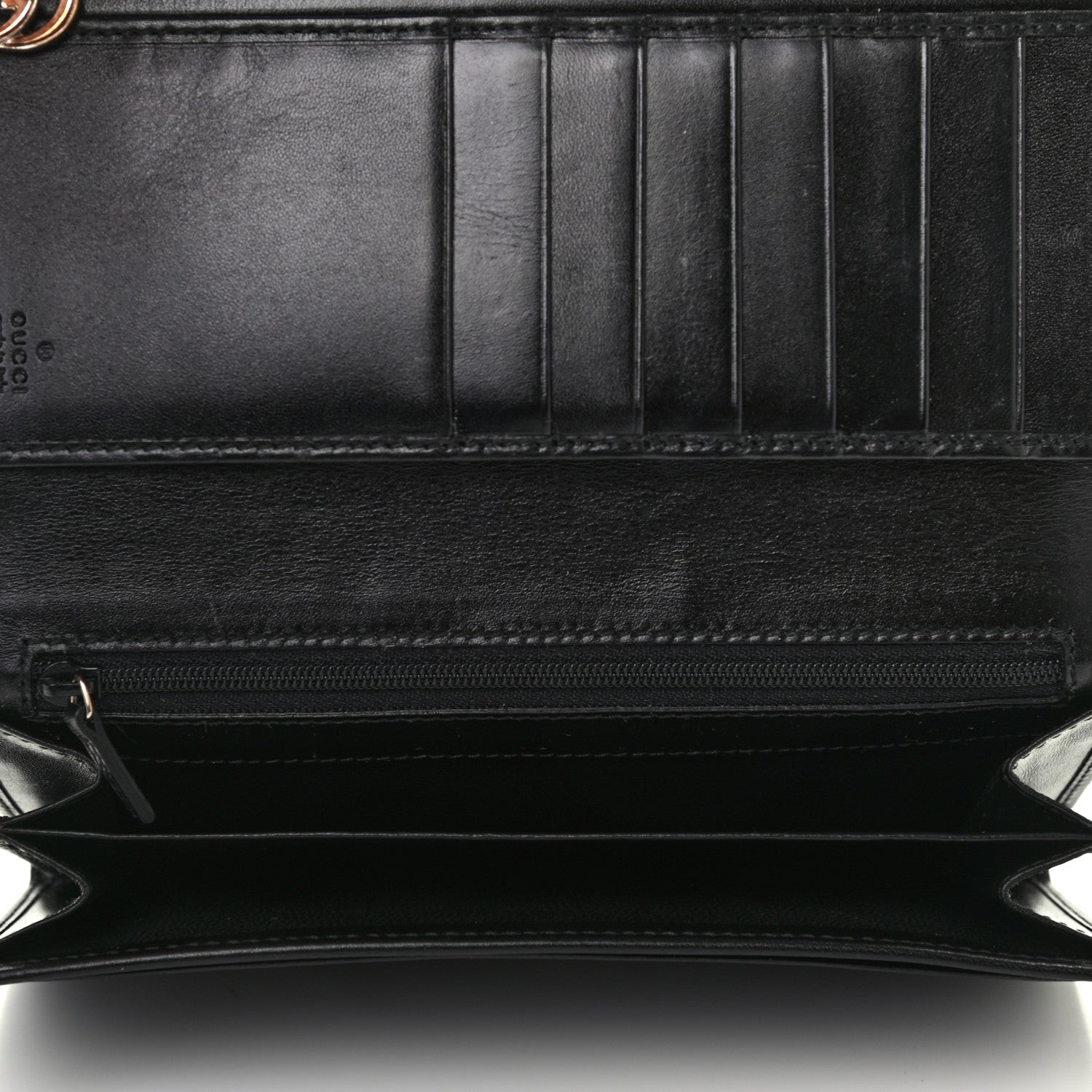 Gucci Imprime Monogram GG Pierce Continental Wallet Black 5 of 7