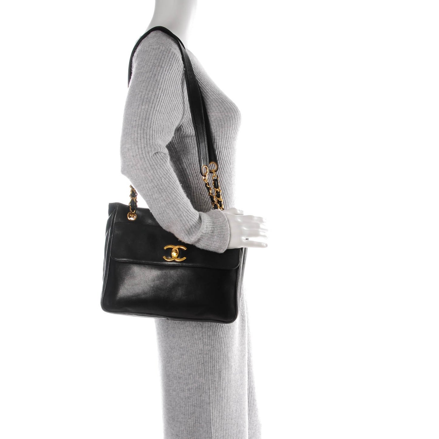 Lambskin Shoulder Bag Black