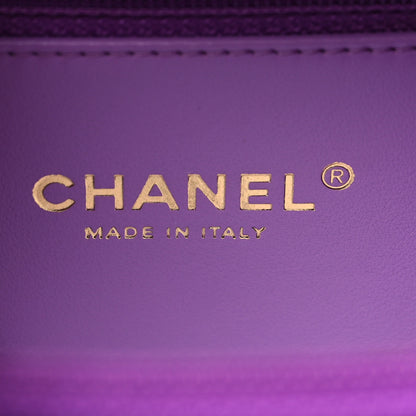 Chanel Caviar Quilted Medium CC Filigree Vanity Case Purple 6 of 11