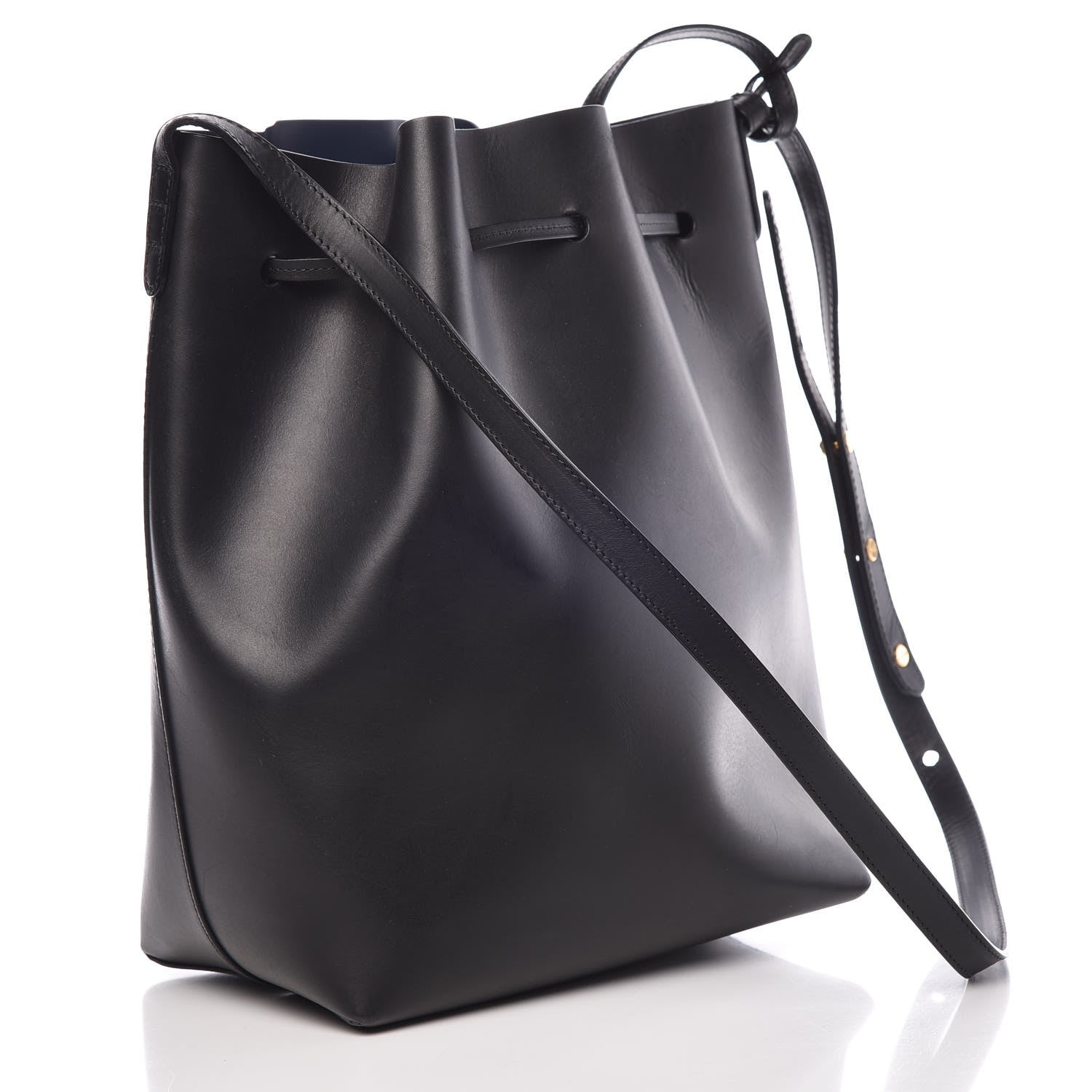 Mansur Gavriel Vegetable Tanned Calfskin Bucket Bag Black 4 of 9