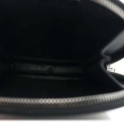 Prada Spazzolato Round Chain Coin Crossbody Pouch  Black 6 of 10
