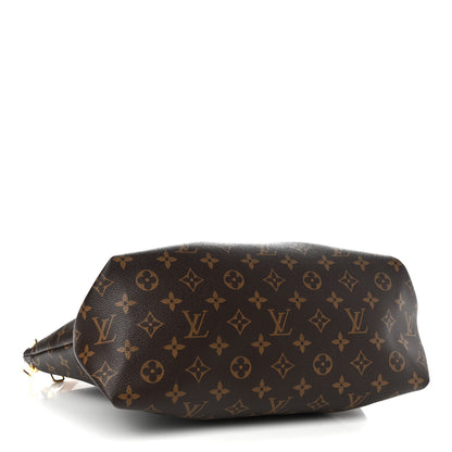 Louis Vuitton Monogram Flower Zipped Tote MM Beige 4 of 10