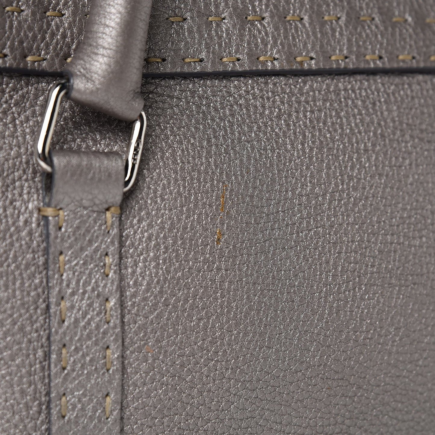 Cuoio Romano Selleria Medium Linda Satchel Peltro
