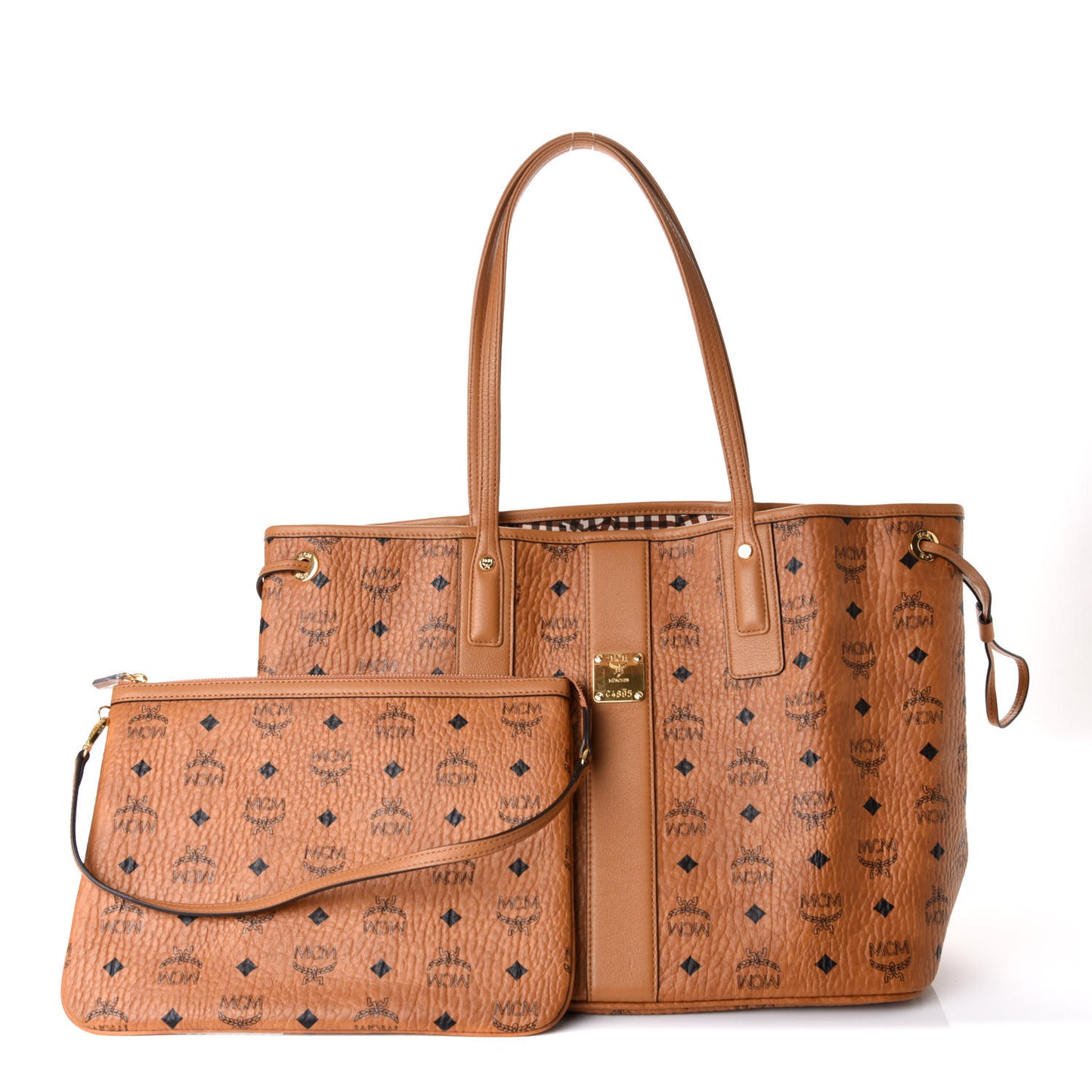 Visetos Medium Liz Reversible Shopper Tote Cognac