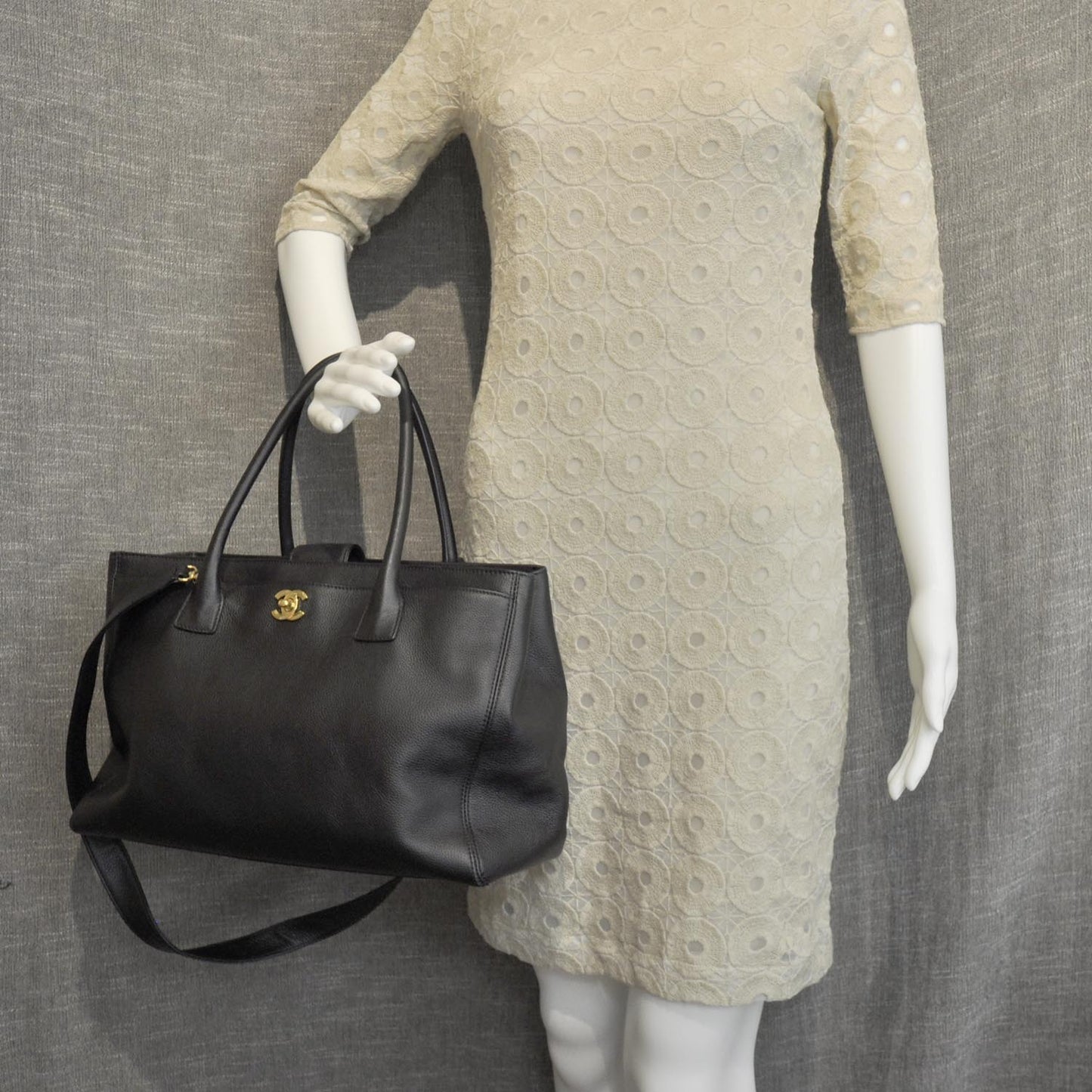 Caviar Cerf Executive Shopper Tote Black GHW