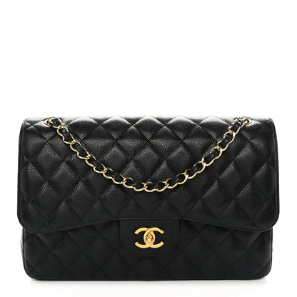 Chanel Caviar Quilted Jumbo Double Flap Black 1 of 10