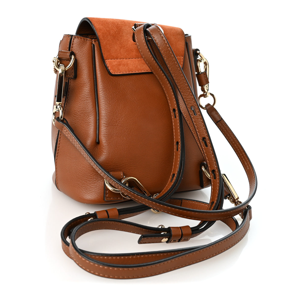 Chloe Suede Calfskin Mini Faye Backpack Tan 3 of 11