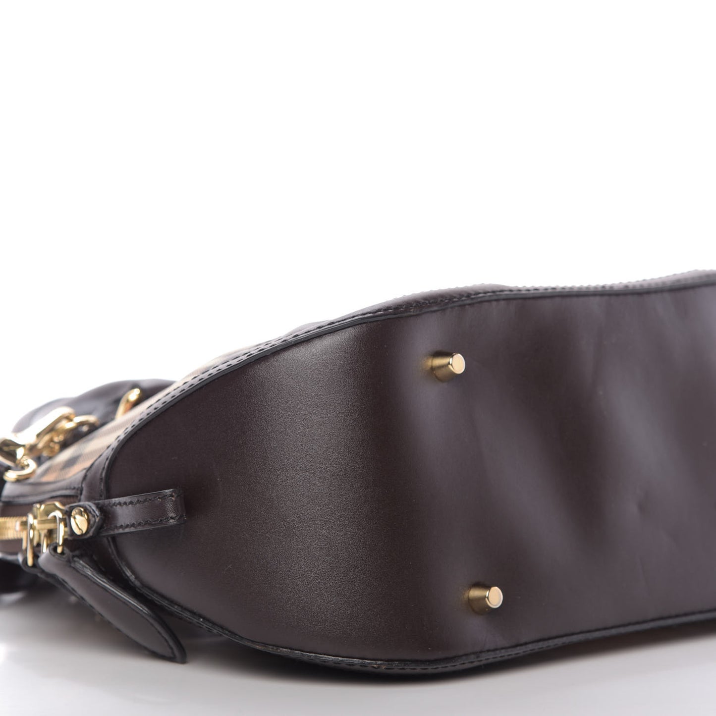 Haymarket Check Small Orchard Bowling Bag Chocolate