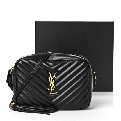 Saint Laurent Calfskin Matelasse Monogram Lou Camera Bag Black 9 of 9