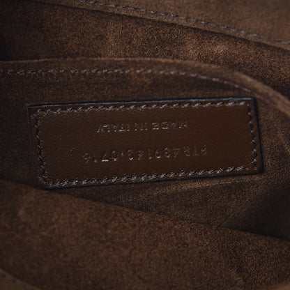 Saint Laurent Suede Y Studs Satchel Brown 9 of 10
