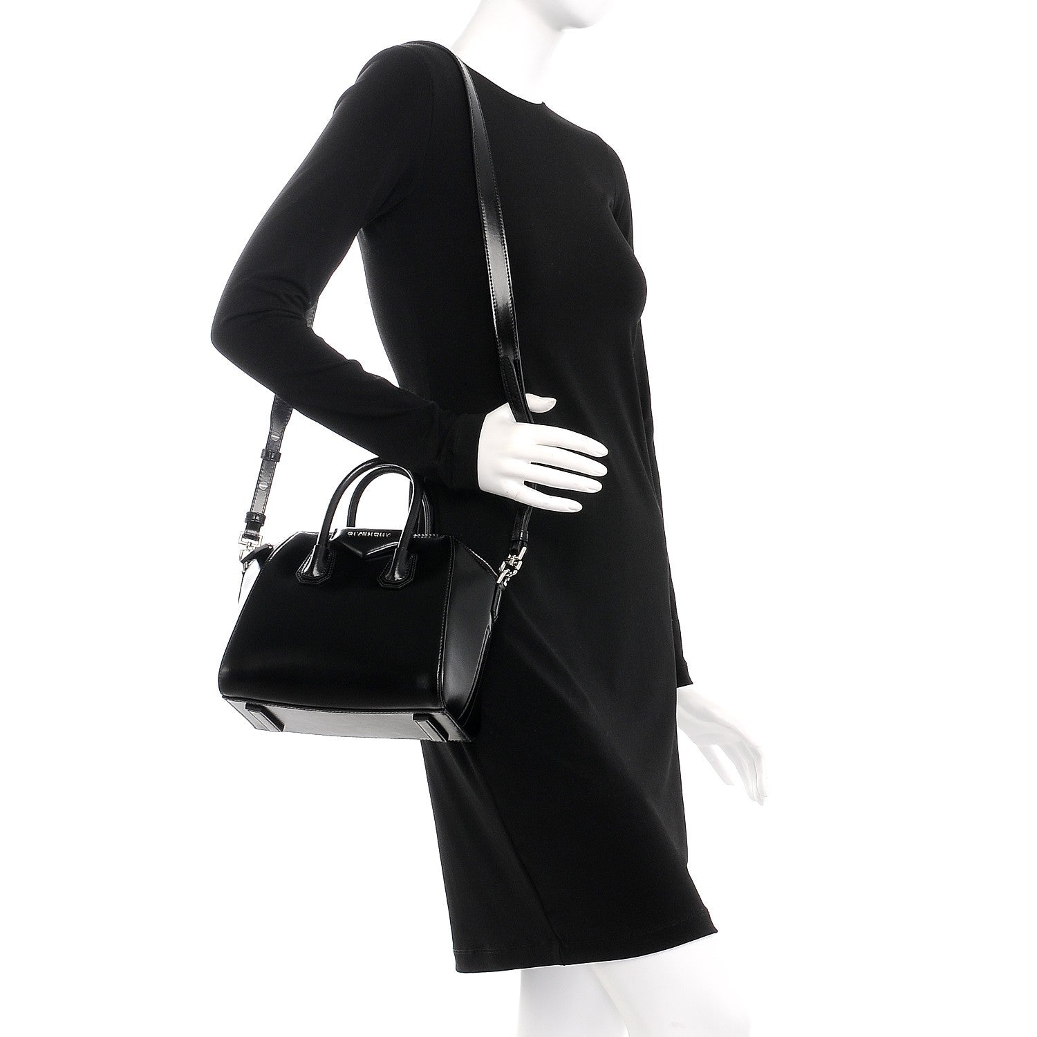 Givenchy Shiny Lord Calfskin Mini Antigona Black 2 of 8