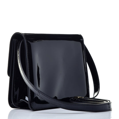 Fendi Vitello Vernice Mou Karligraphy Crossbody Bag Black 3 of 9