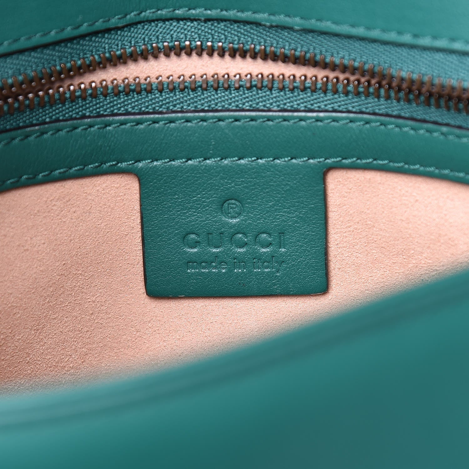 Gucci Calfskin Matelasse Small GG Marmont Shoulder Bag Emerald Green 6 of 12