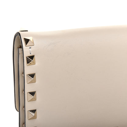 Valentino Garavani Vitello Mini Rockstud Flap Wallet on Chain Ivory 12 of 12