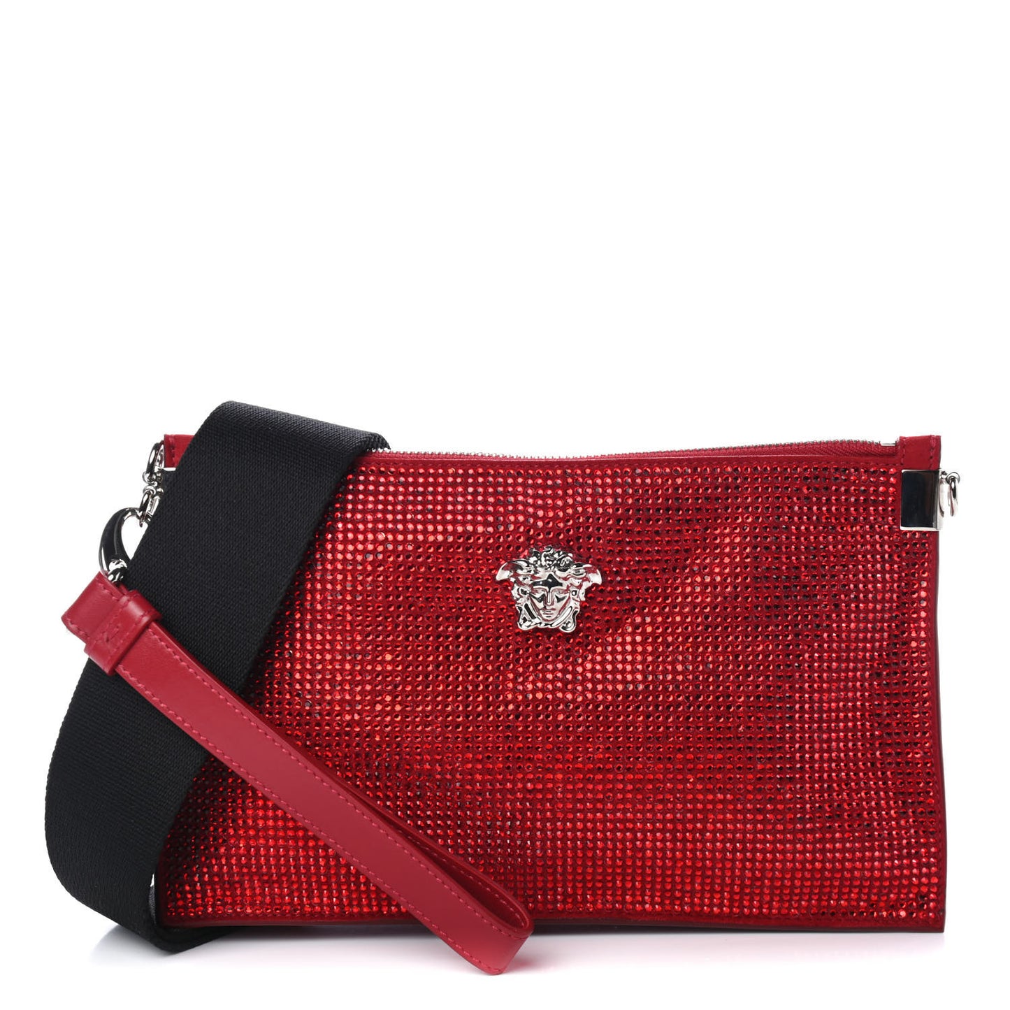 Palazzo Crystal Chain Evening Bag Red