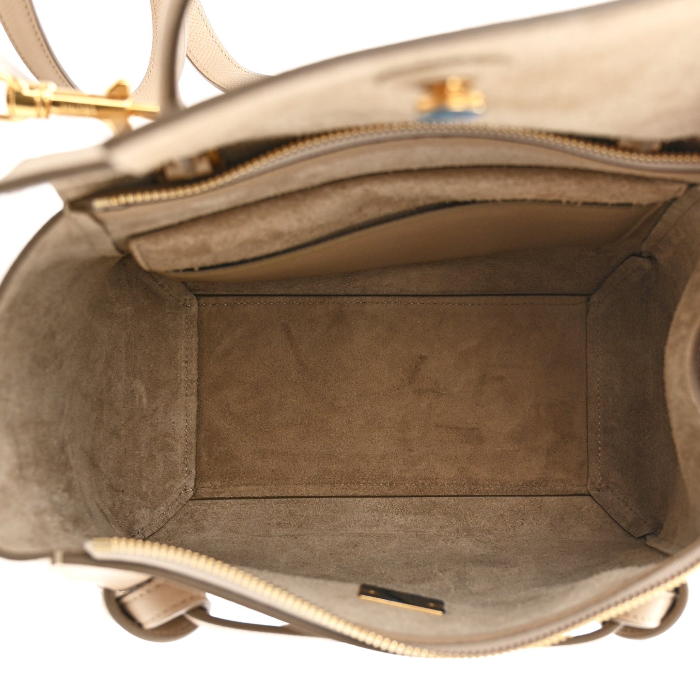 Grained Calfskin Micro Belt Bag Light Taupe